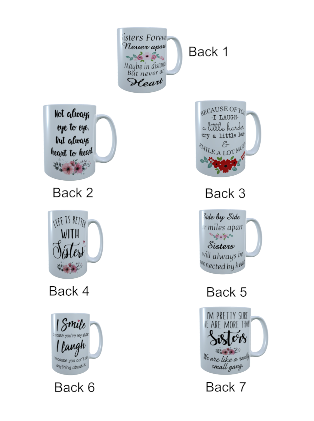 3 Sisters Forever Mug, Custom Sisters, Personalised Mug